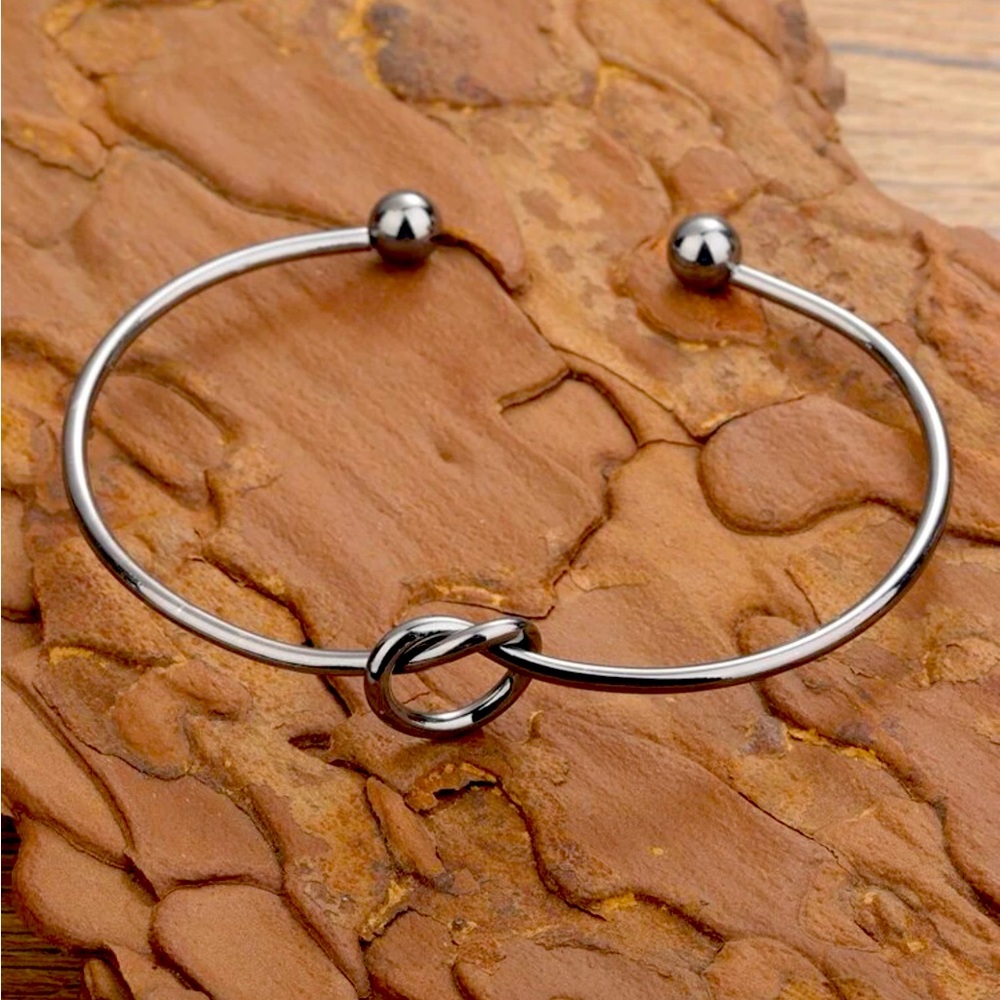 Infinity Knot Bangle Bracelet